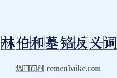 林伯和墓铭反义词是什么意思的图片